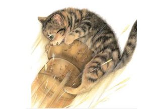 15_524_2_osainen_neliokortti_Kssanpentu_ja_pullonkorkki_jpg