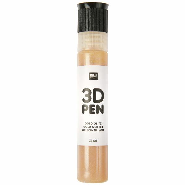 3D-kohokynä 27 ml Gold Glitter