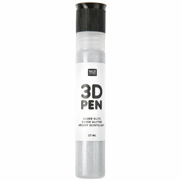 3D-kohokynä 27 ml Silver Glitter