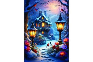 Alipson_Puzzle_F_50131_Enchanted_Wintery_Scene_Lumottu_talvimaisema_jpg