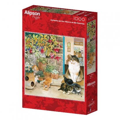 Agneatha_and_her_Kittens_on_the_Doorstep