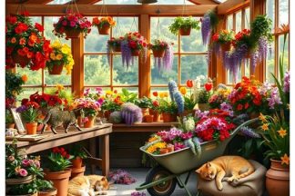 Alipson_Puzzle_F_50256_Nap_in_the_Greenhouse_Paivaunet_kasvihuoneessa_jpg