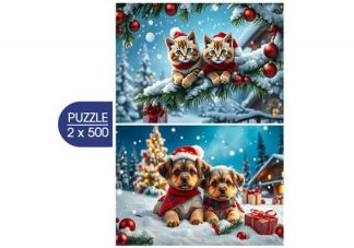 Alipson_Puzzle_F_50260_2_Puzzles_Christmas_Kittens_and_Puppies_jpg