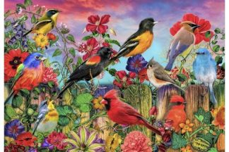 Bluebird_Puzzle_F_90693_Birds_and_Blooms_Garden_Lintuja_ja_kukkaloistoa_puutarhassa_jpg