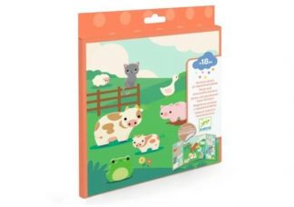 Maatilan eläimet -siirtokuva-askartelua