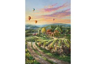 Schmidt_Spiele_57366_Thomas_Kinkade_Peaceful_Valley_Vineyard_Rauhallisen_laakson_viinitarha_jpg